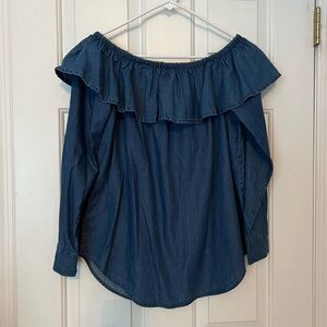 Ann Taylor Blue Denim Shirt NWT